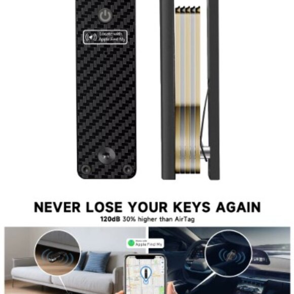 2025 Customized Forged Carbon Pattern Findmy Keychain Electronic Metal Key case - Picture 5 of 6